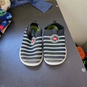 Black and Gray Slip-On Water Shoes with Rubber Soles